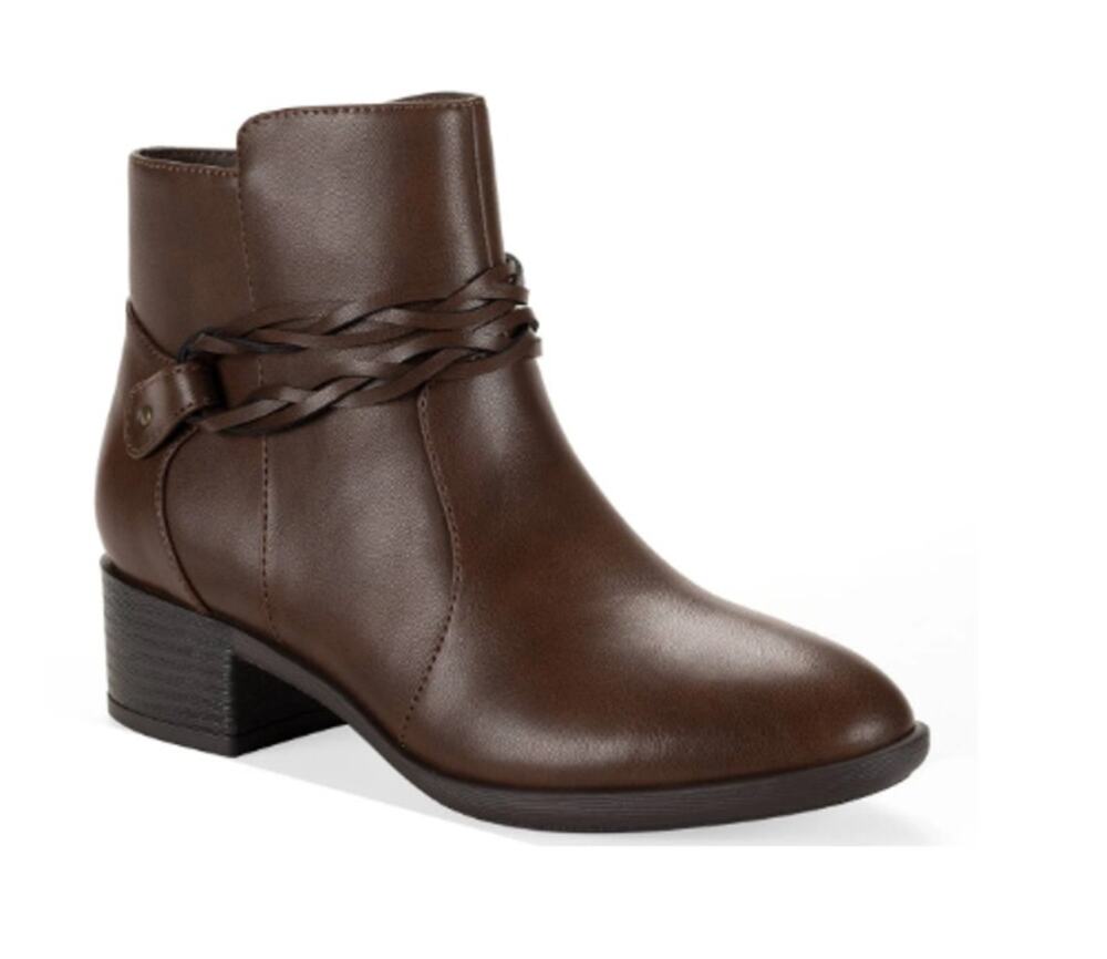 Style&Co. Boots Women's Size 6M Brown RUBYYYP Ankle Zip Faux Fur Lined Booties